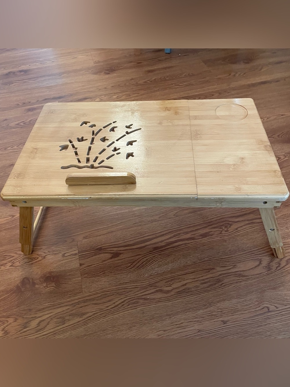 Vintage Adjustable Bed/Work Tray Wooden Storage Drawer